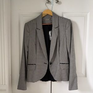 White House Black Market black gingham blazer